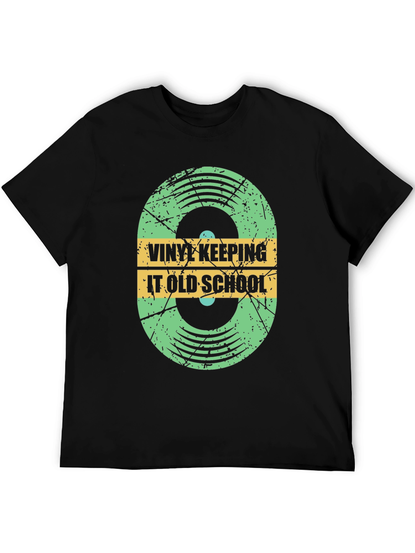 Vinyl Keeping It Old School Black T-Shirt