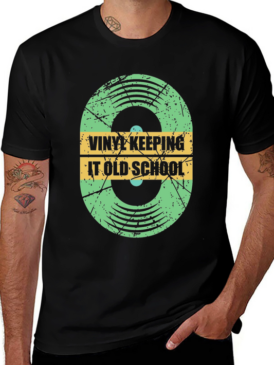 Vinyl Keeping It Old School Black T-Shirt