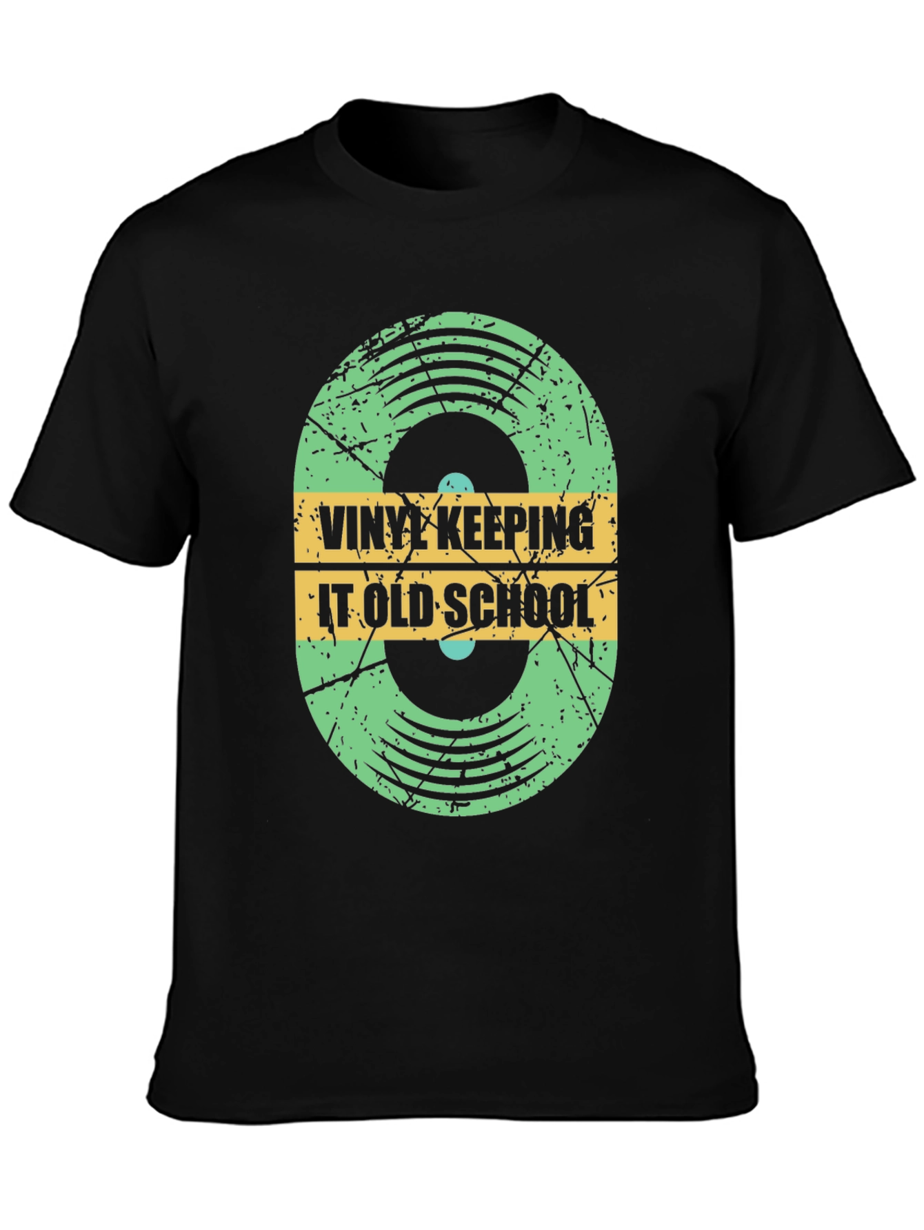 Vinyl Keeping It Old School Black T-Shirt
