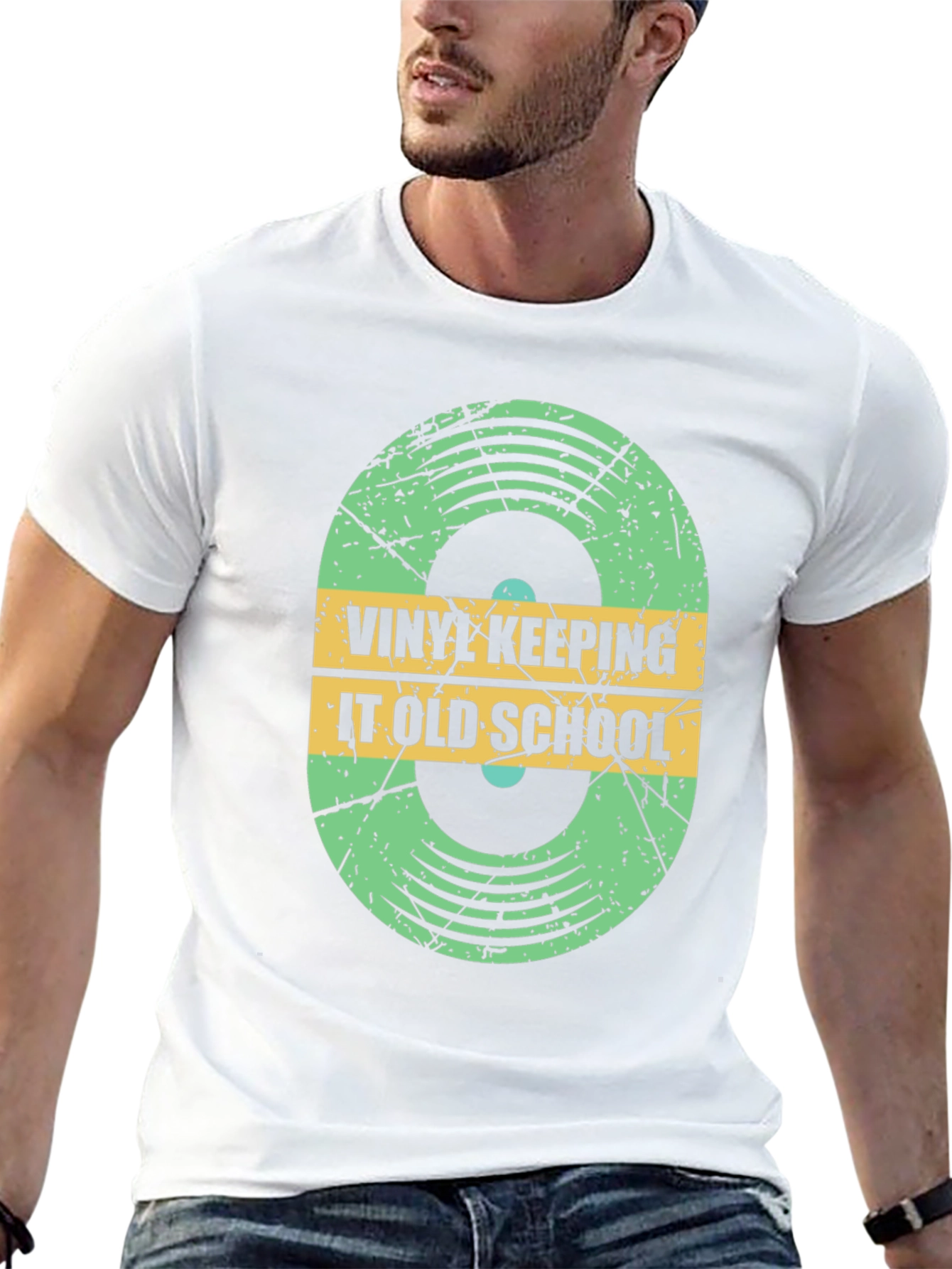 Vinyl Keeping It Old School Black T-Shirt