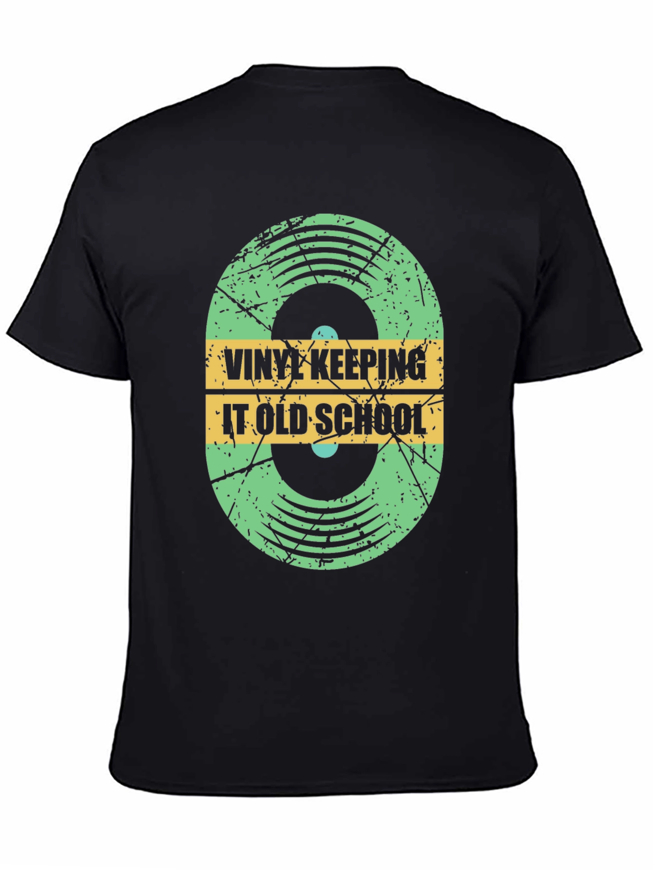 Vinyl Keeping It Old School Black T-Shirt