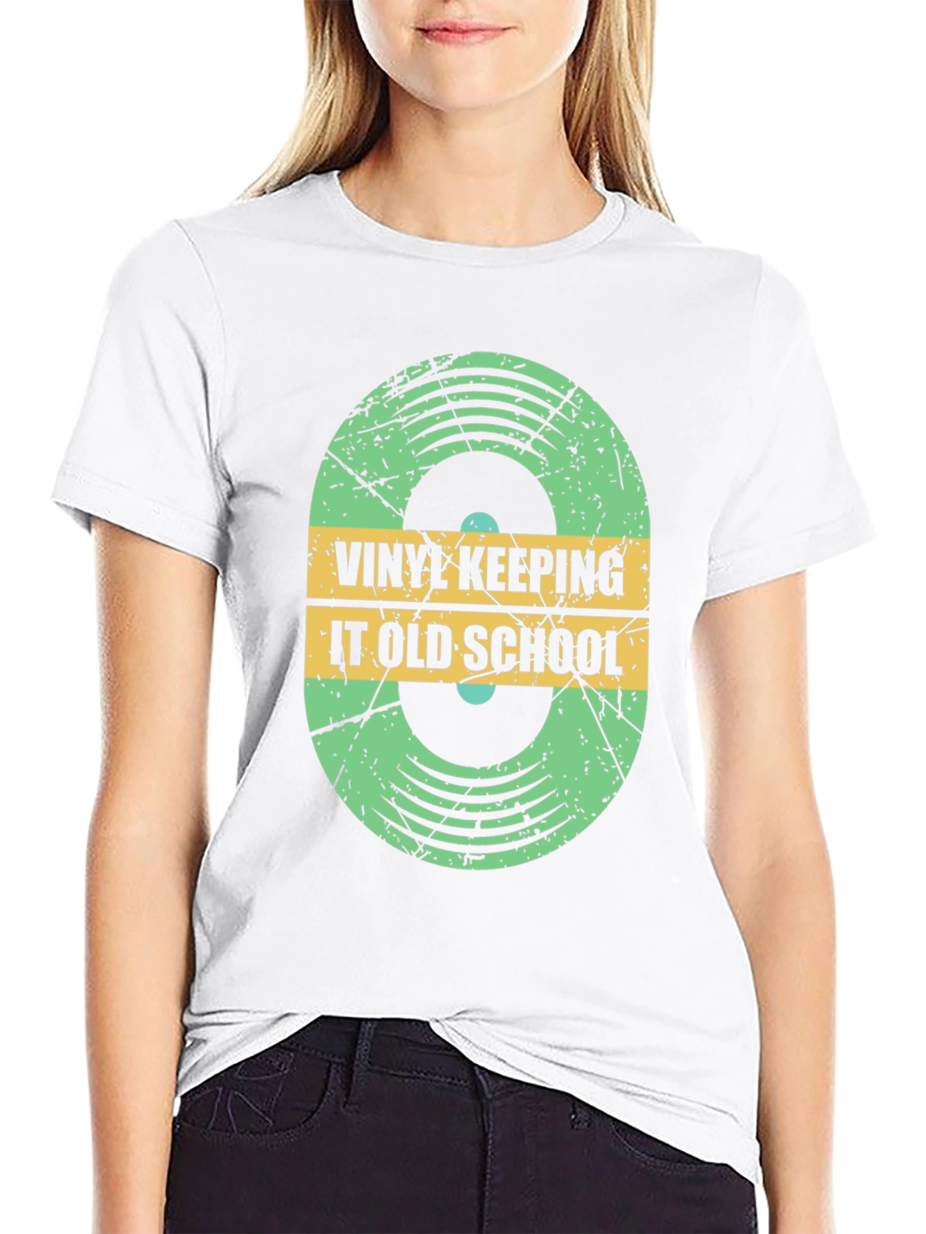 Vinyl Keeping It Old School Black T-Shirt