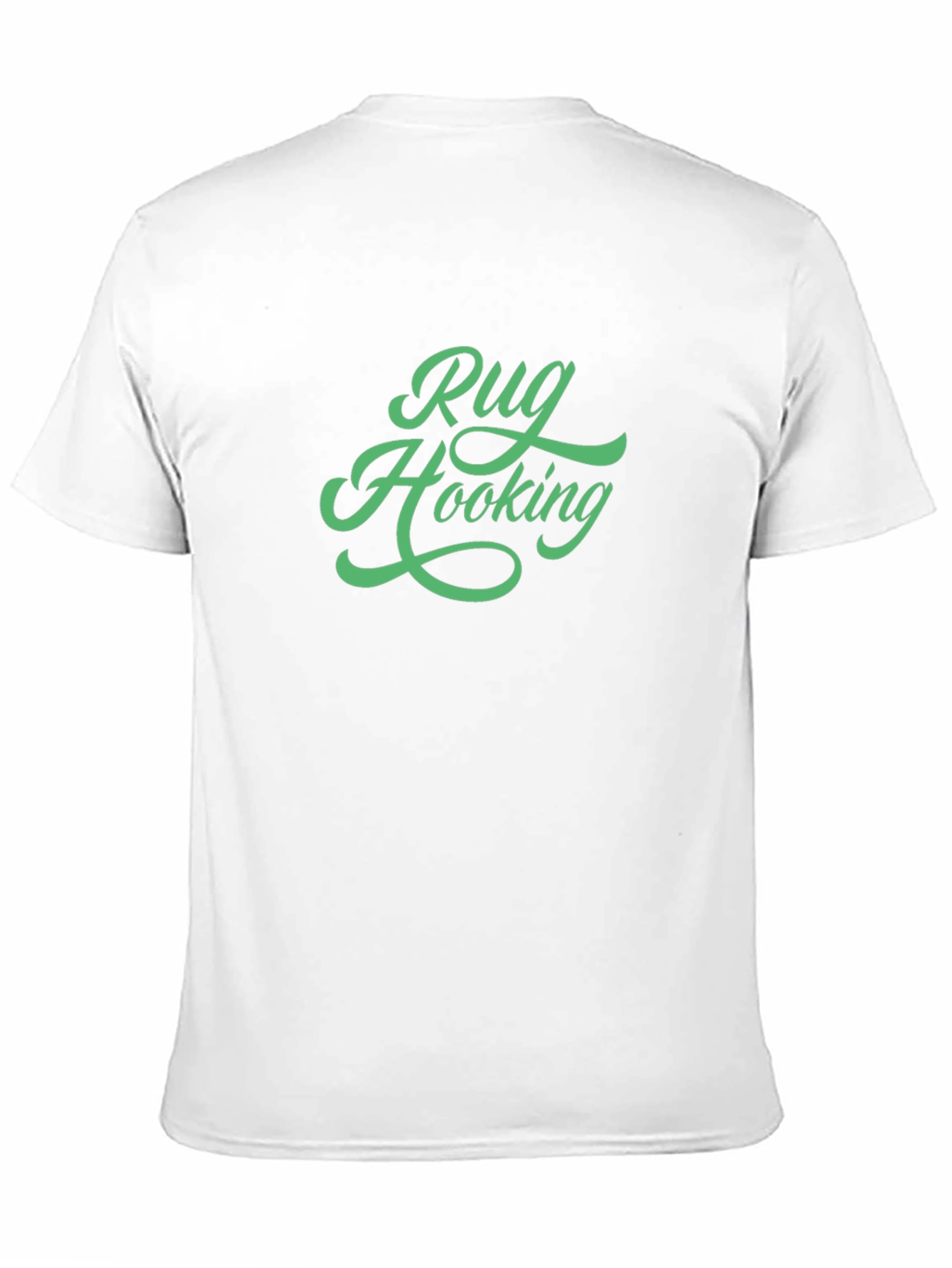 Rug Hooking Graphic Tee - Black Cotton T-Shirt