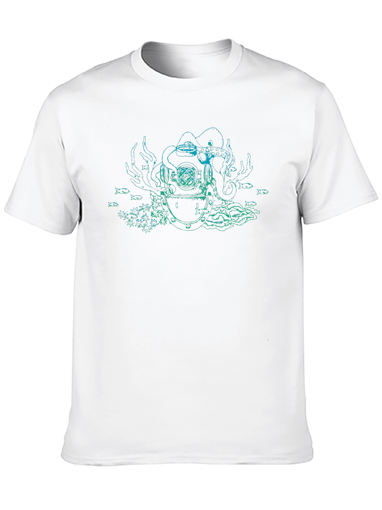Octopus Diver Helmet Graphic Tee