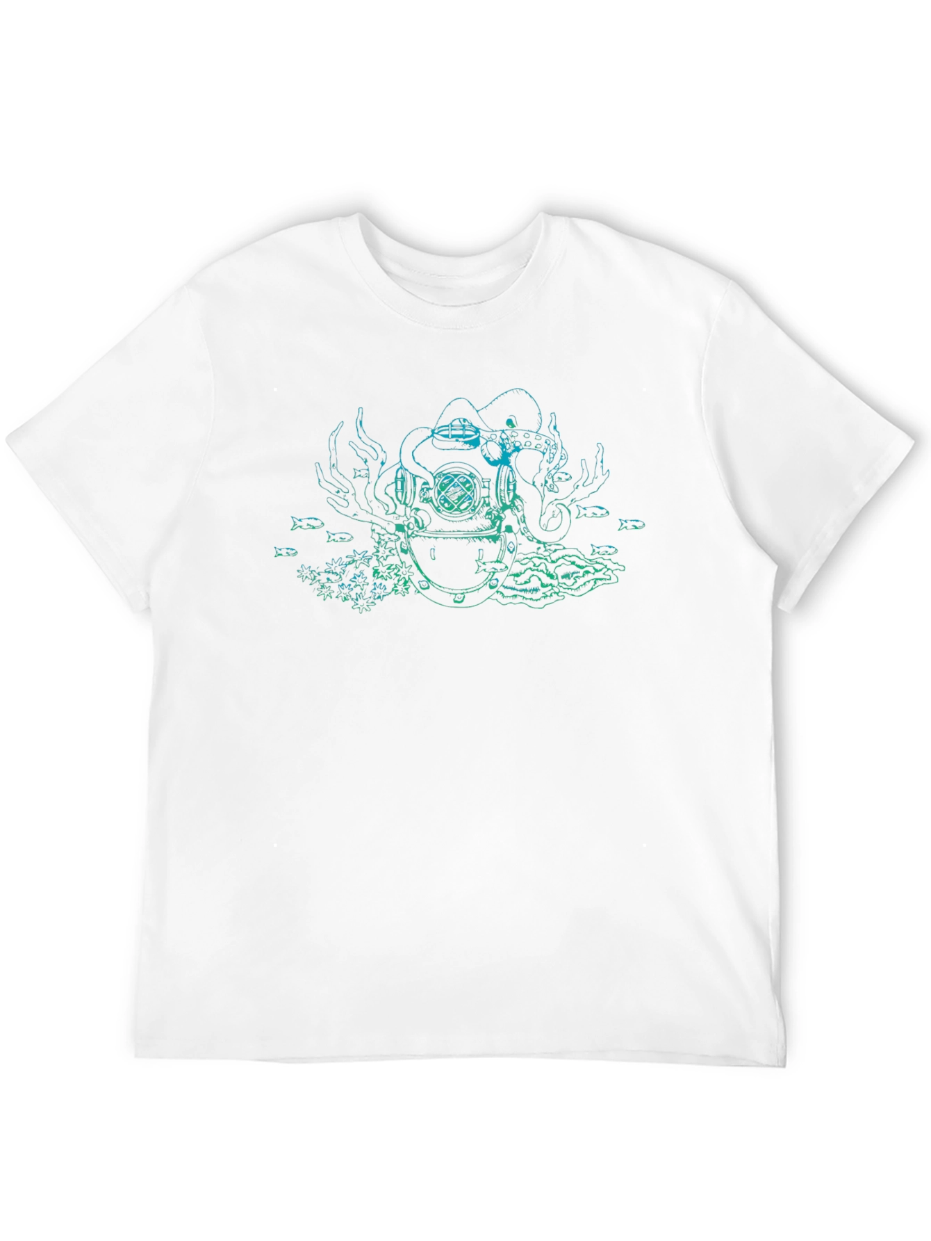 Octopus Diver Helmet Graphic Tee