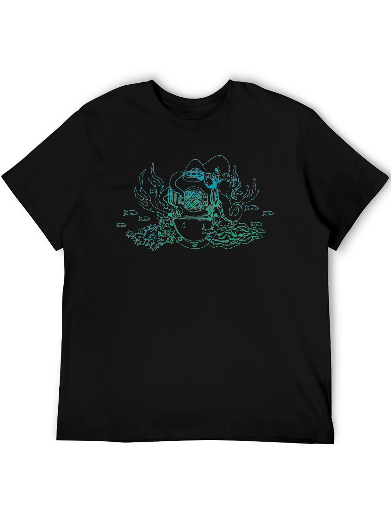 Octopus Diver Helmet Graphic Tee