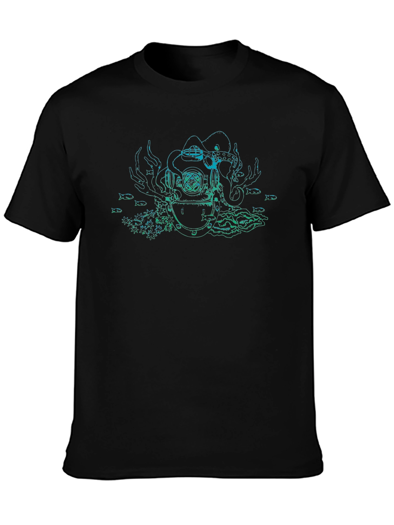 Octopus Diver Helmet Graphic Tee