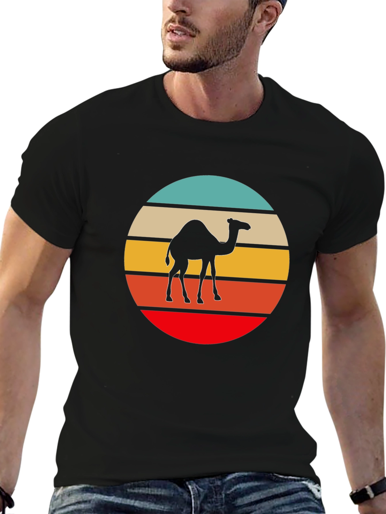 Retro Camel T-Shirt - Desert Vibes