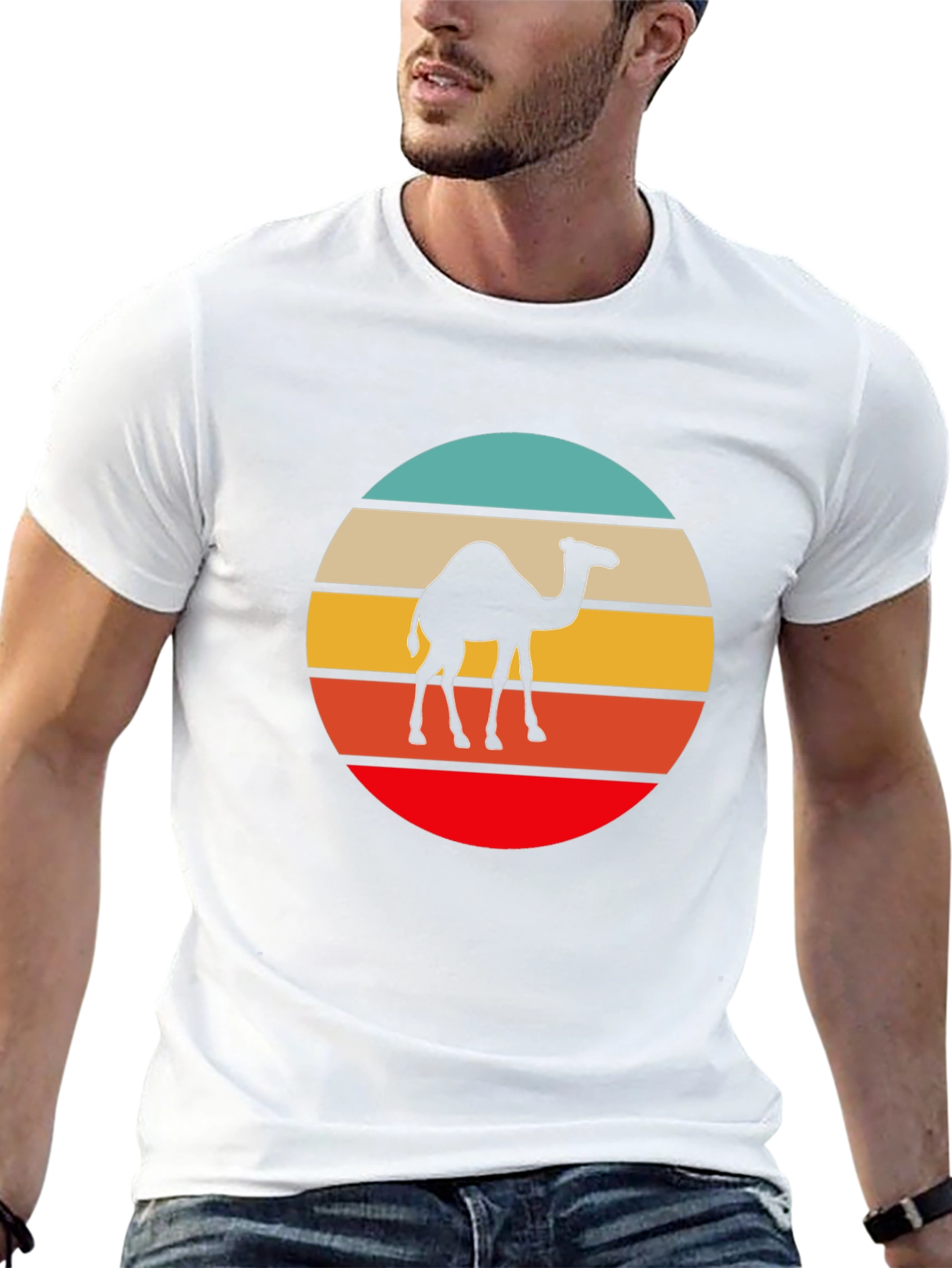 Retro Camel T-Shirt - Desert Vibes