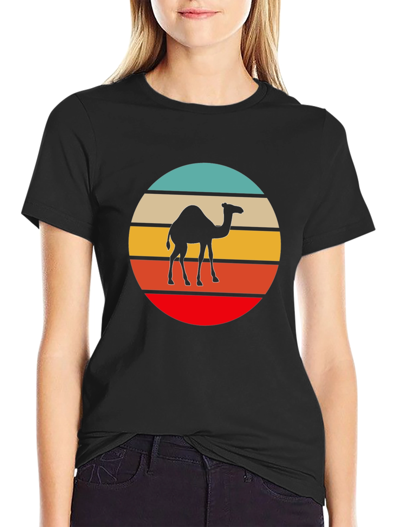 Retro Camel T-Shirt - Desert Vibes