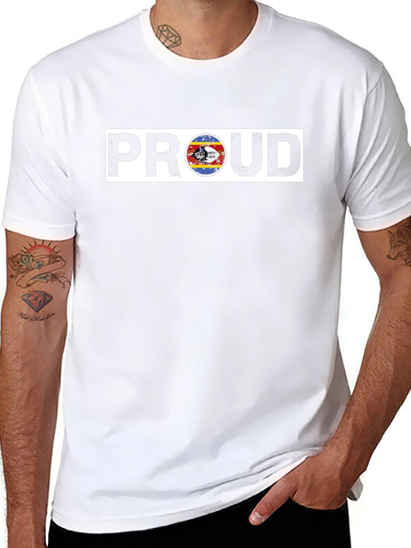 Proud Swaziland Flag Graphic T-Shirt