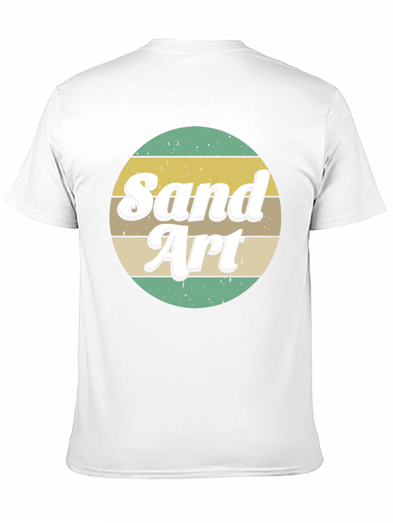Retro Sand Art Graphic T-Shirt - Black