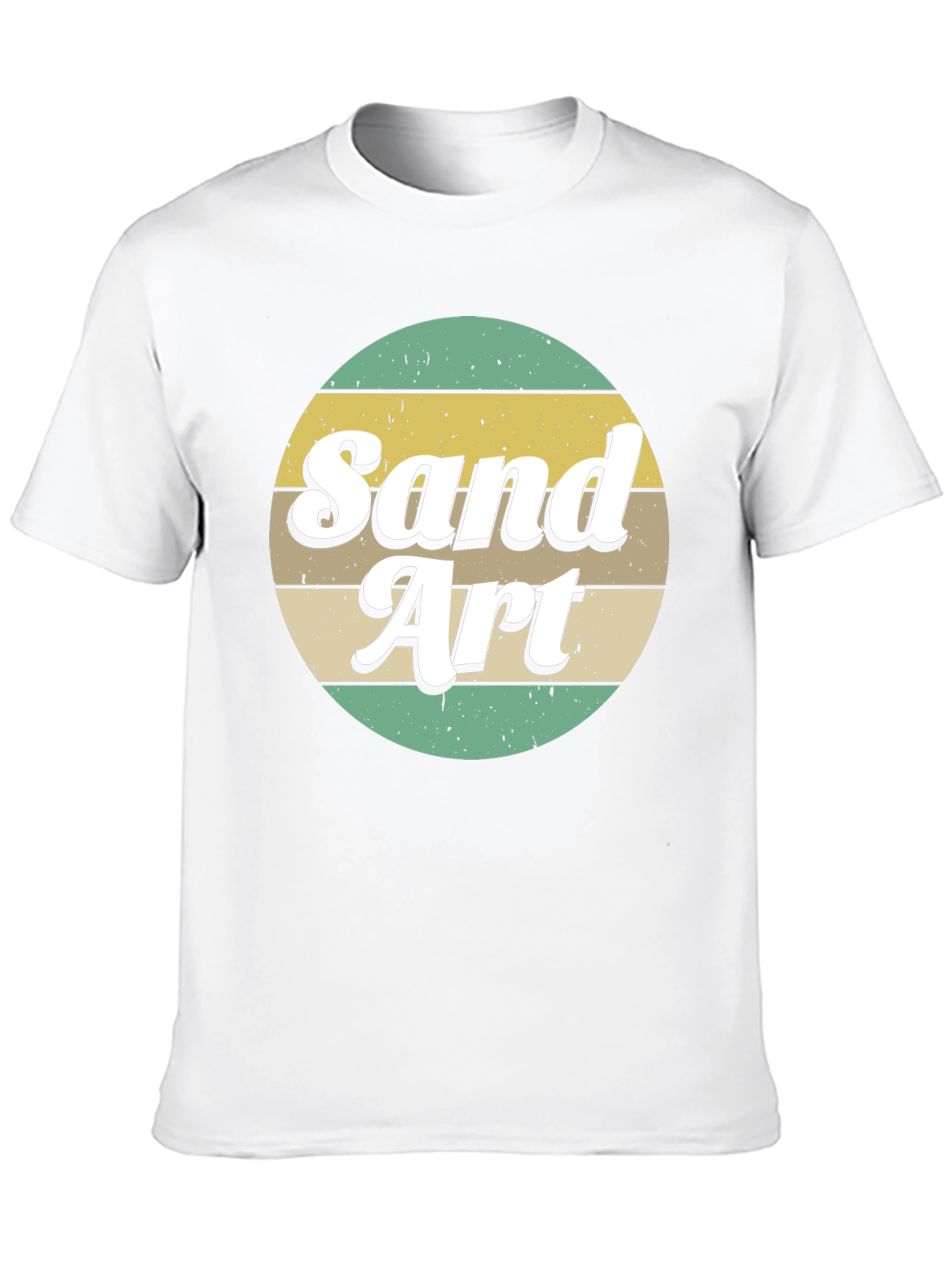 Retro Sand Art Graphic T-Shirt - Black