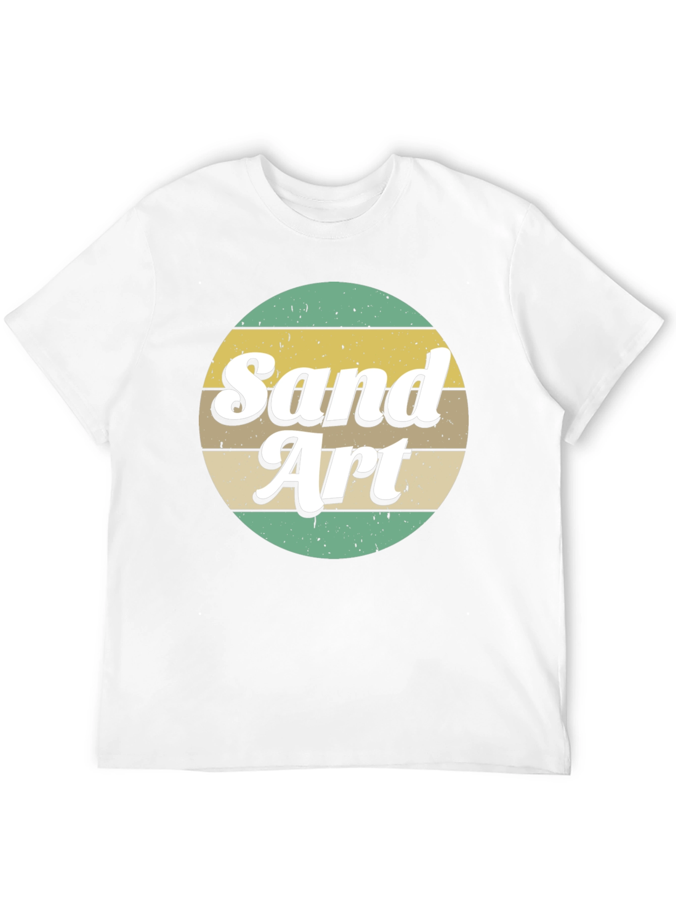 Retro Sand Art Graphic T-Shirt - Black