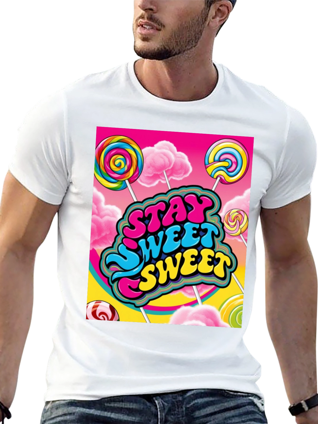 Stay Sweet T-Shirt Candy Lollipop Design