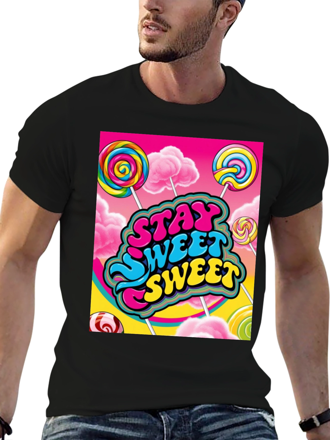 Stay Sweet T-Shirt Candy Lollipop Design