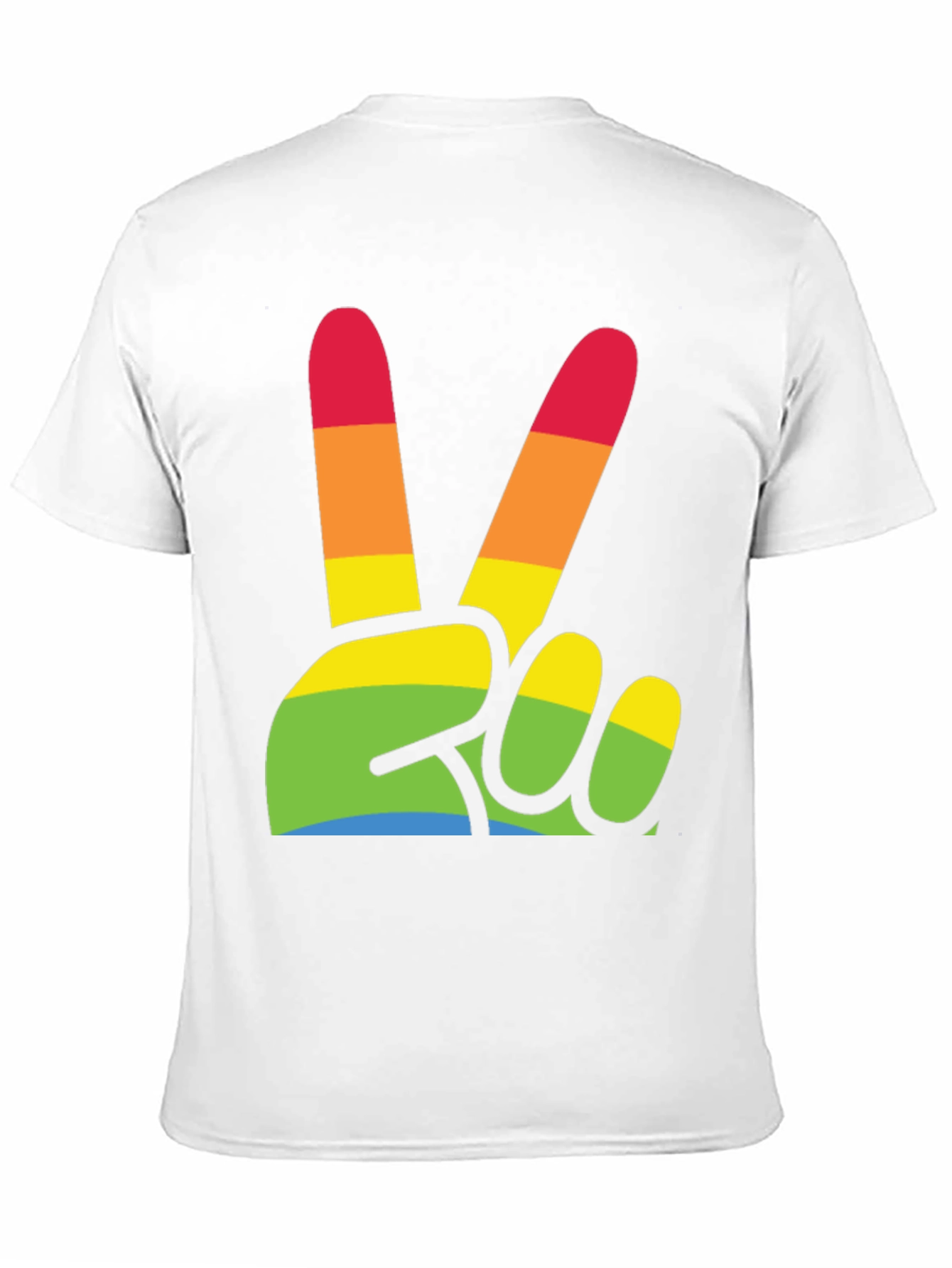 Rainbow Peace Sign Graphic T-Shirt
