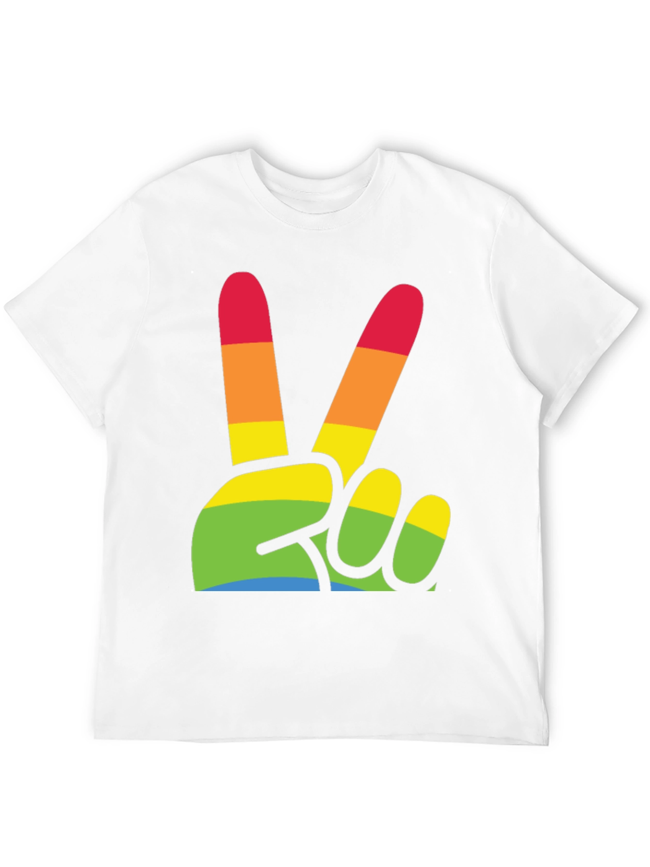 Rainbow Peace Sign Graphic T-Shirt