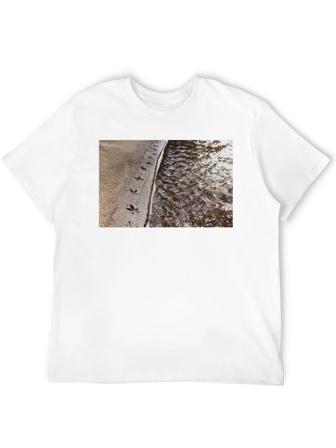 Nature Print Black T-Shirt