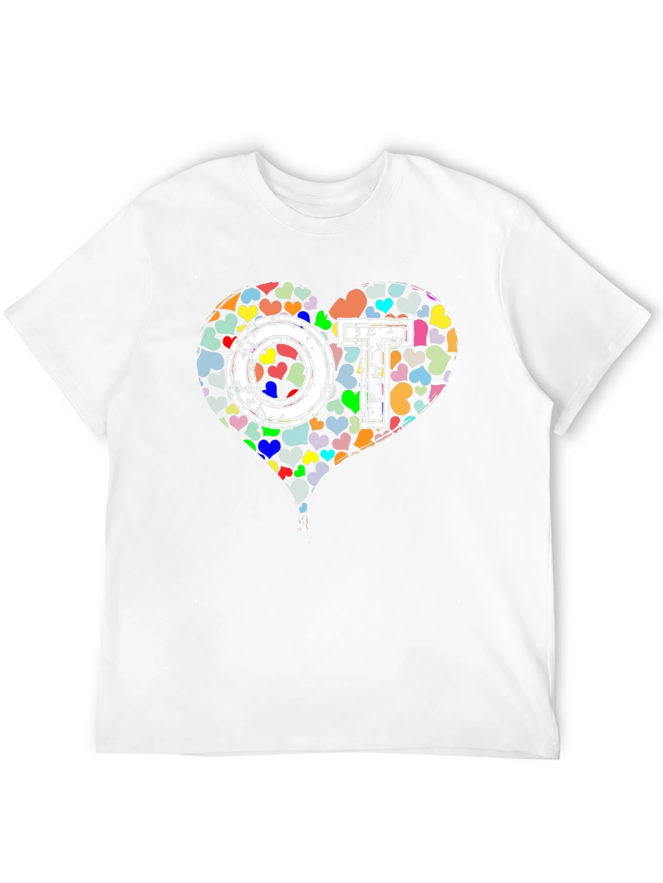 OT Occupational Therapy Heart Graphic T-Shirt