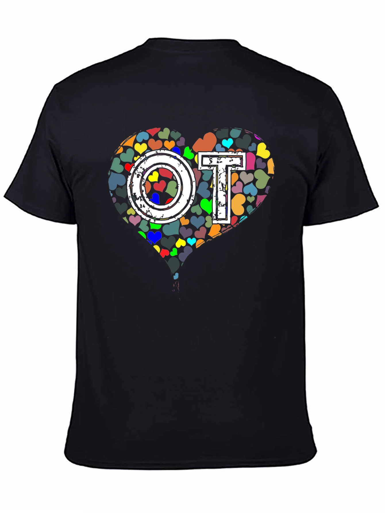 OT Occupational Therapy Heart Graphic T-Shirt