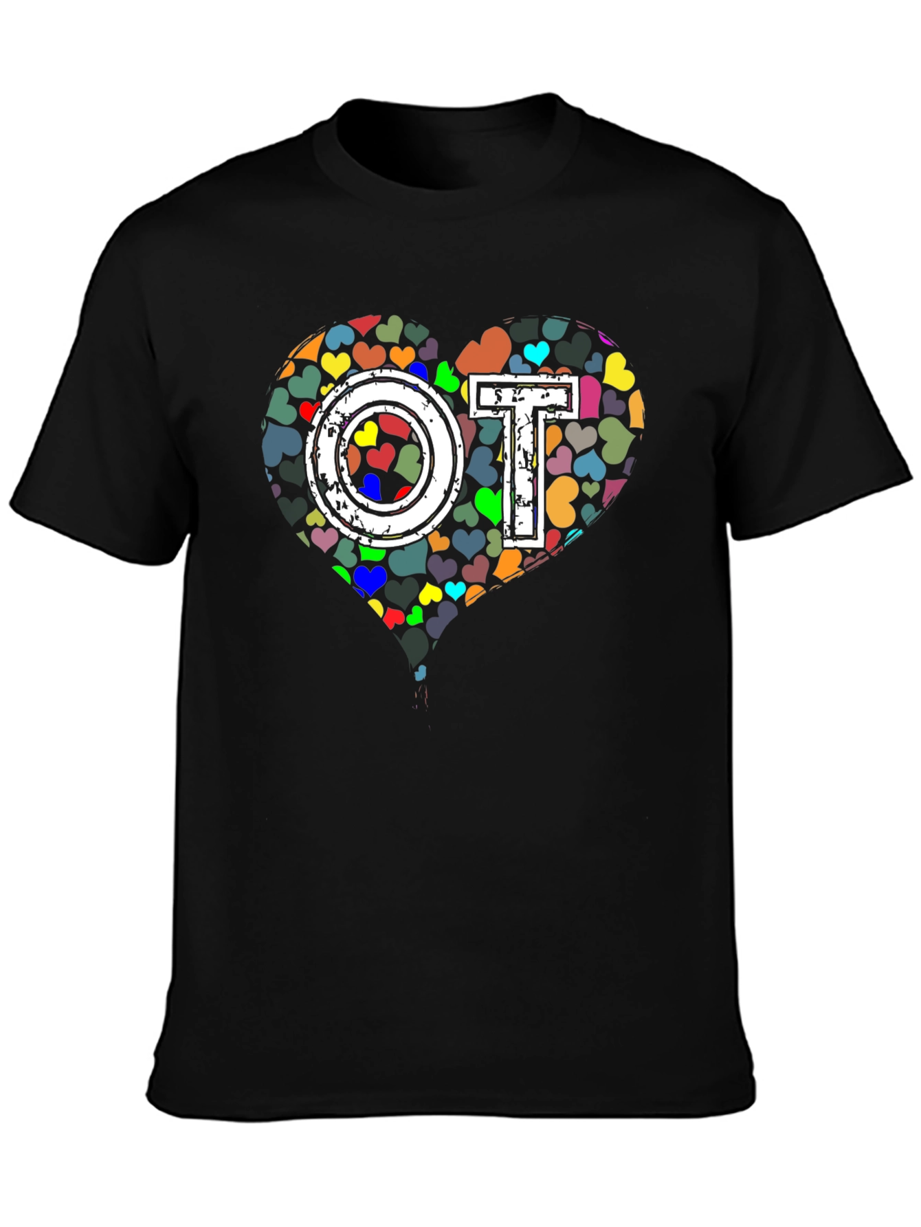 OT Occupational Therapy Heart Graphic T-Shirt
