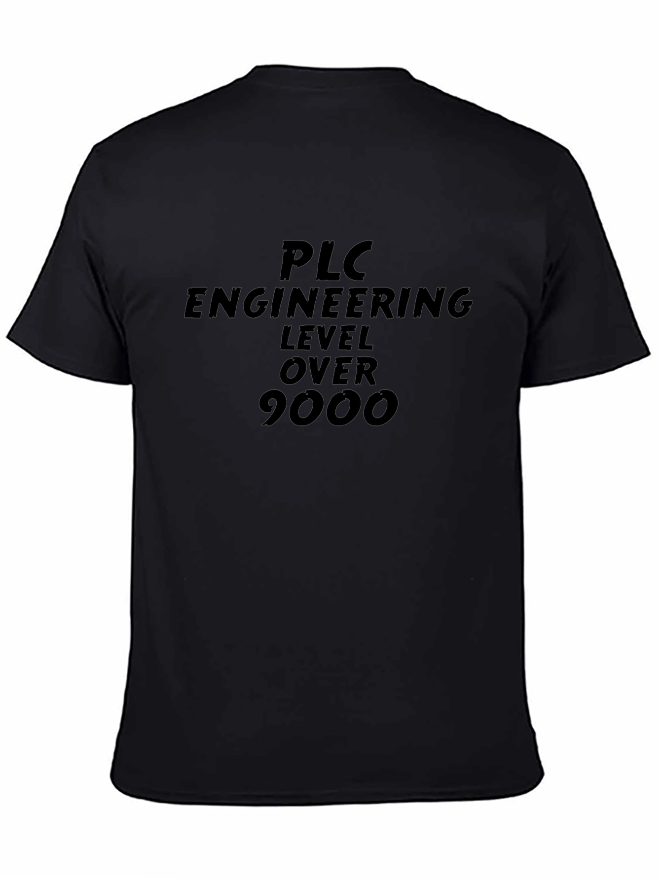 PLC Engineering Level Over 9000 Black T-Shirt