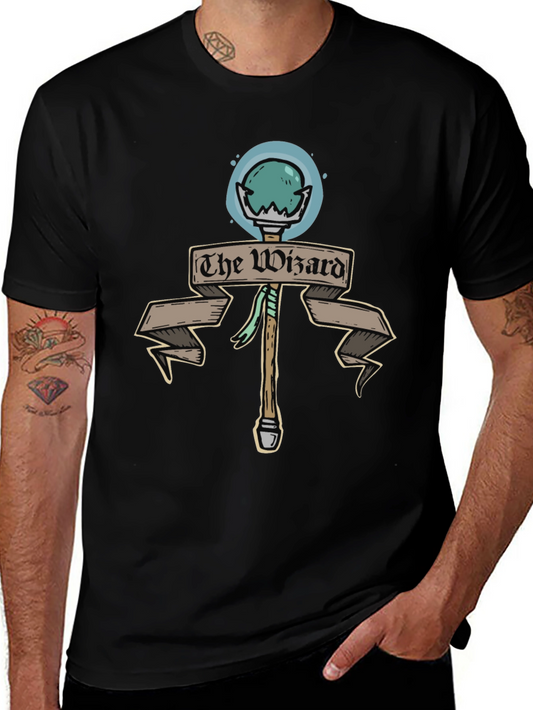 The Wizard Staff Black T-Shirt