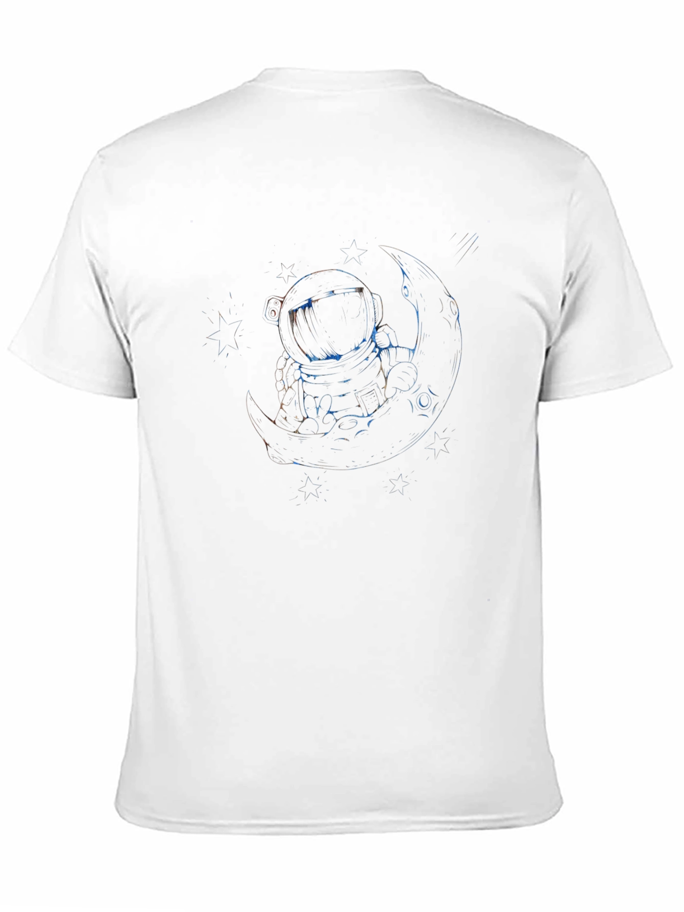 Astronaut Moon Graphic Tee - Stylish Black T-Shirt