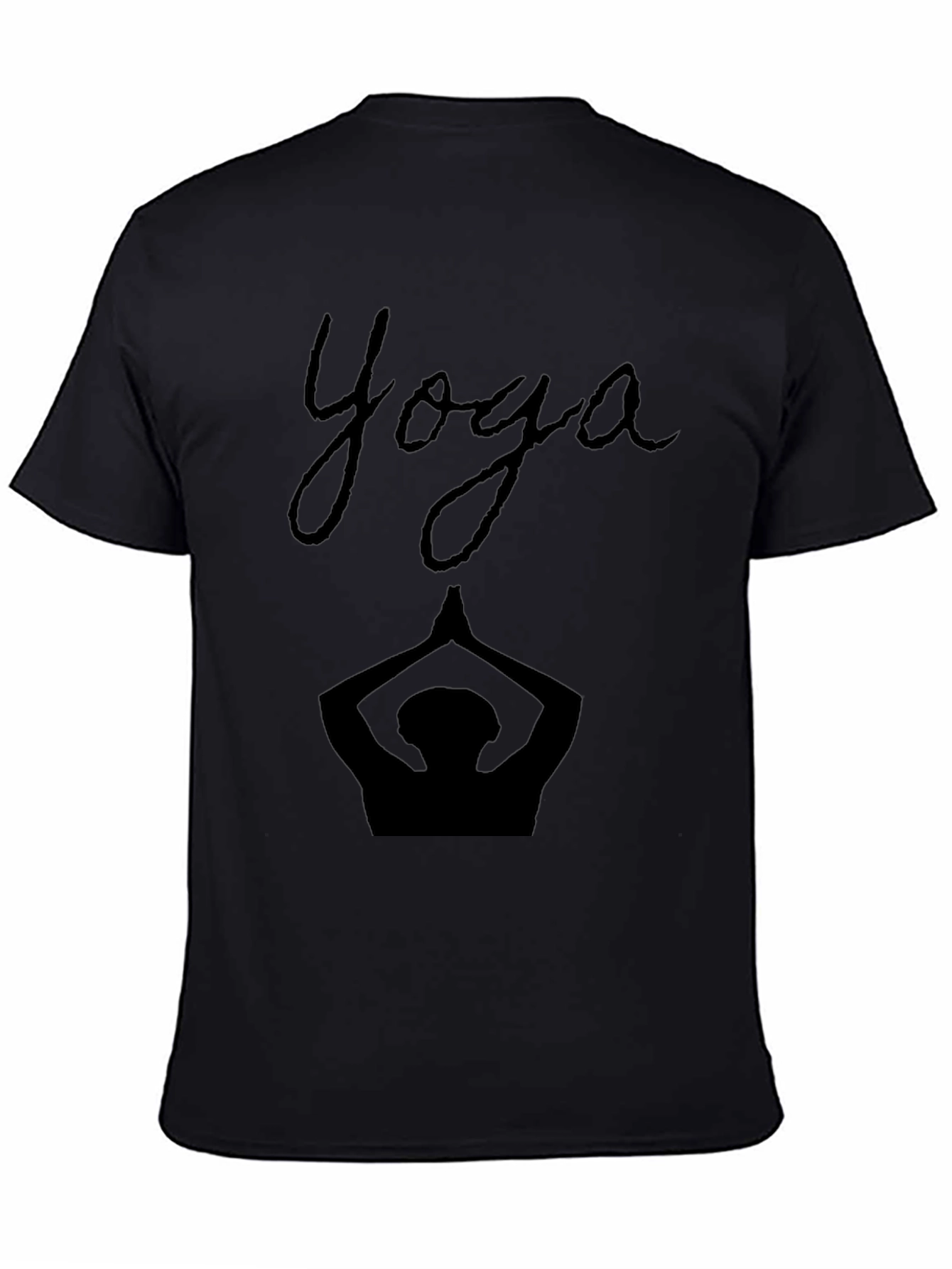Yoga Silhouette Black T-Shirt