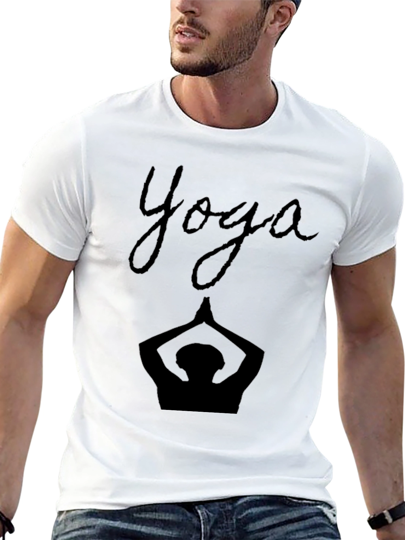 Yoga Silhouette Black T-Shirt