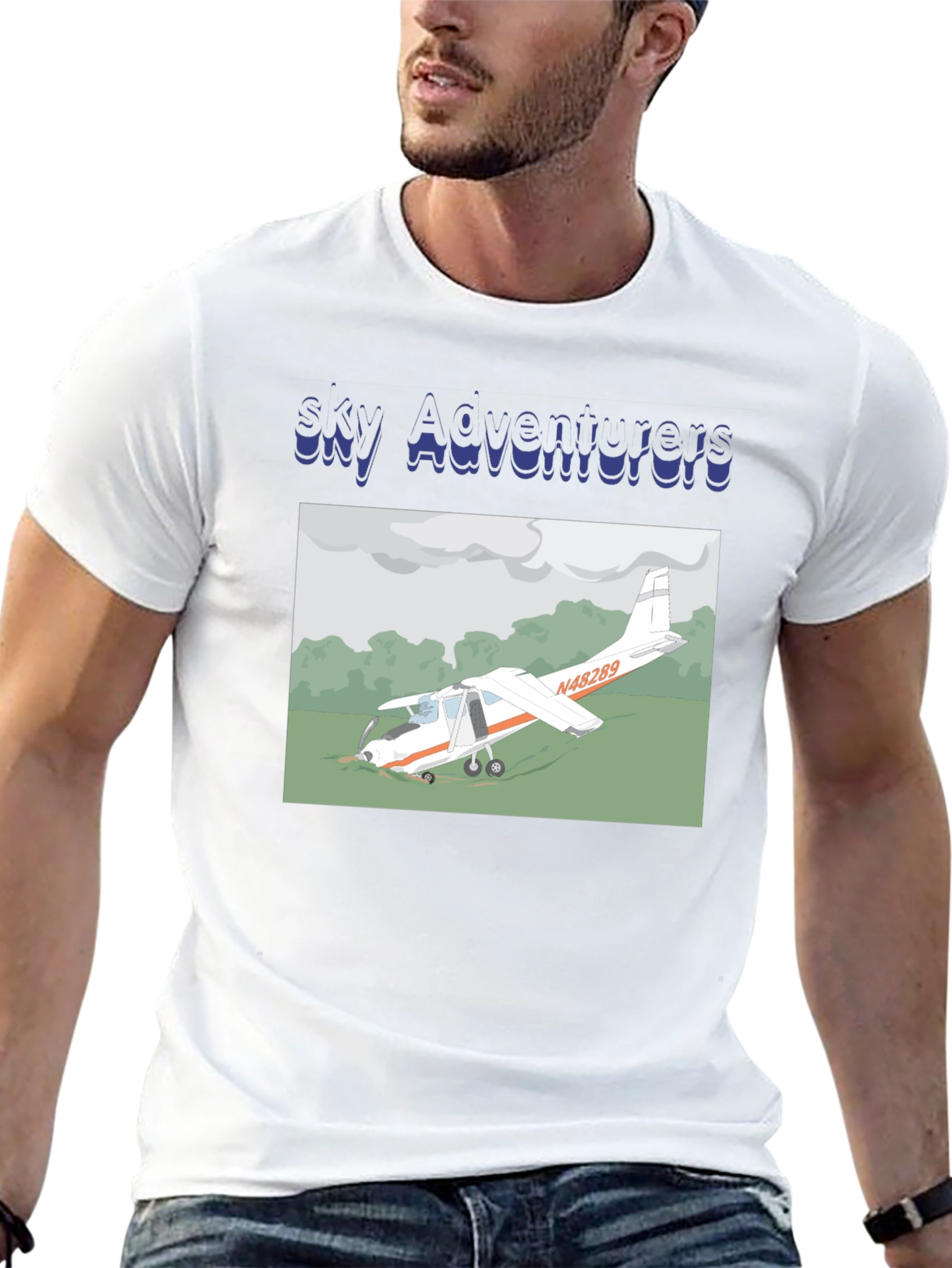 Sky Adventurers Airplane Graphic T-Shirt