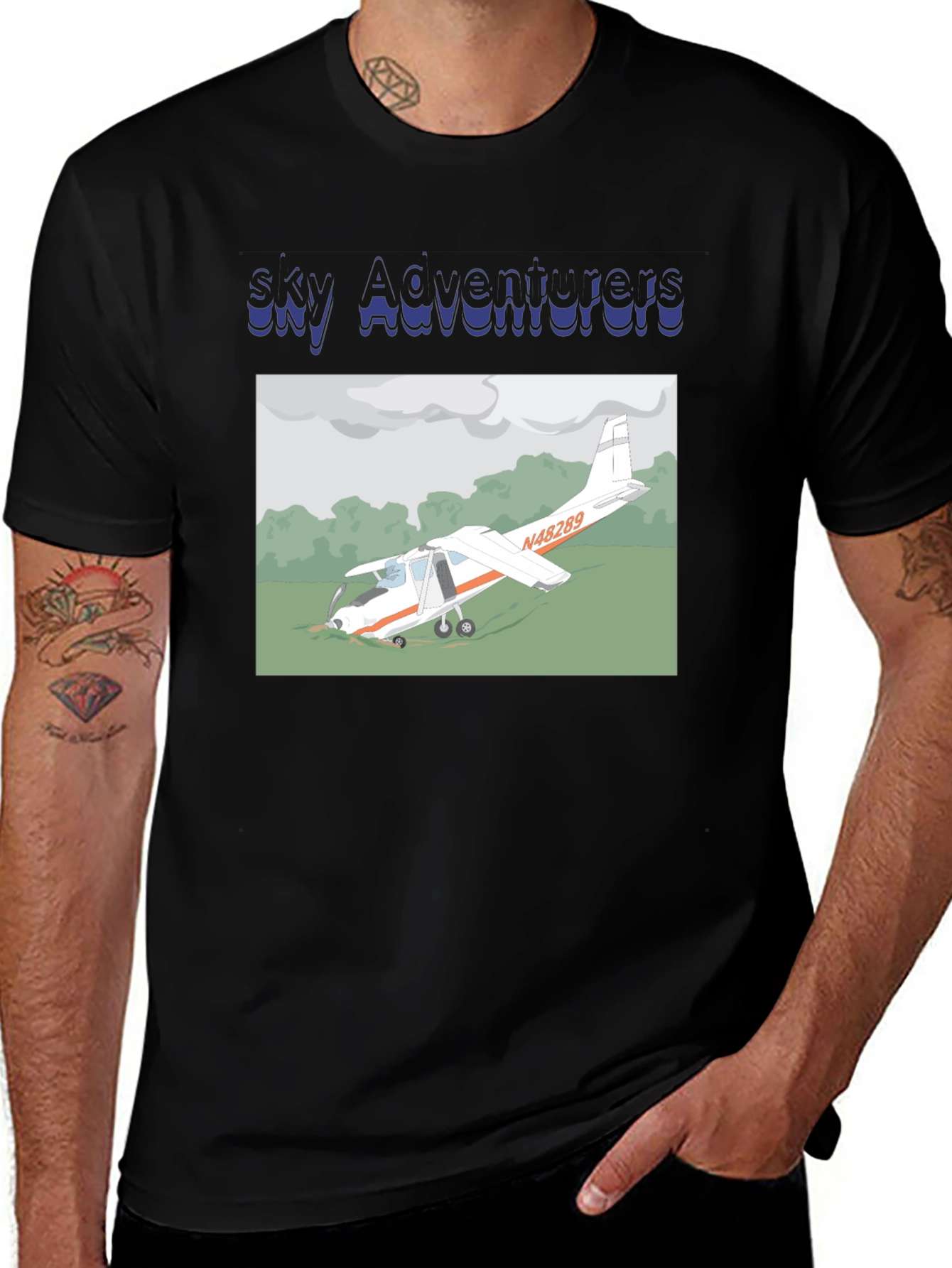 Sky Adventurers Airplane Graphic T-Shirt
