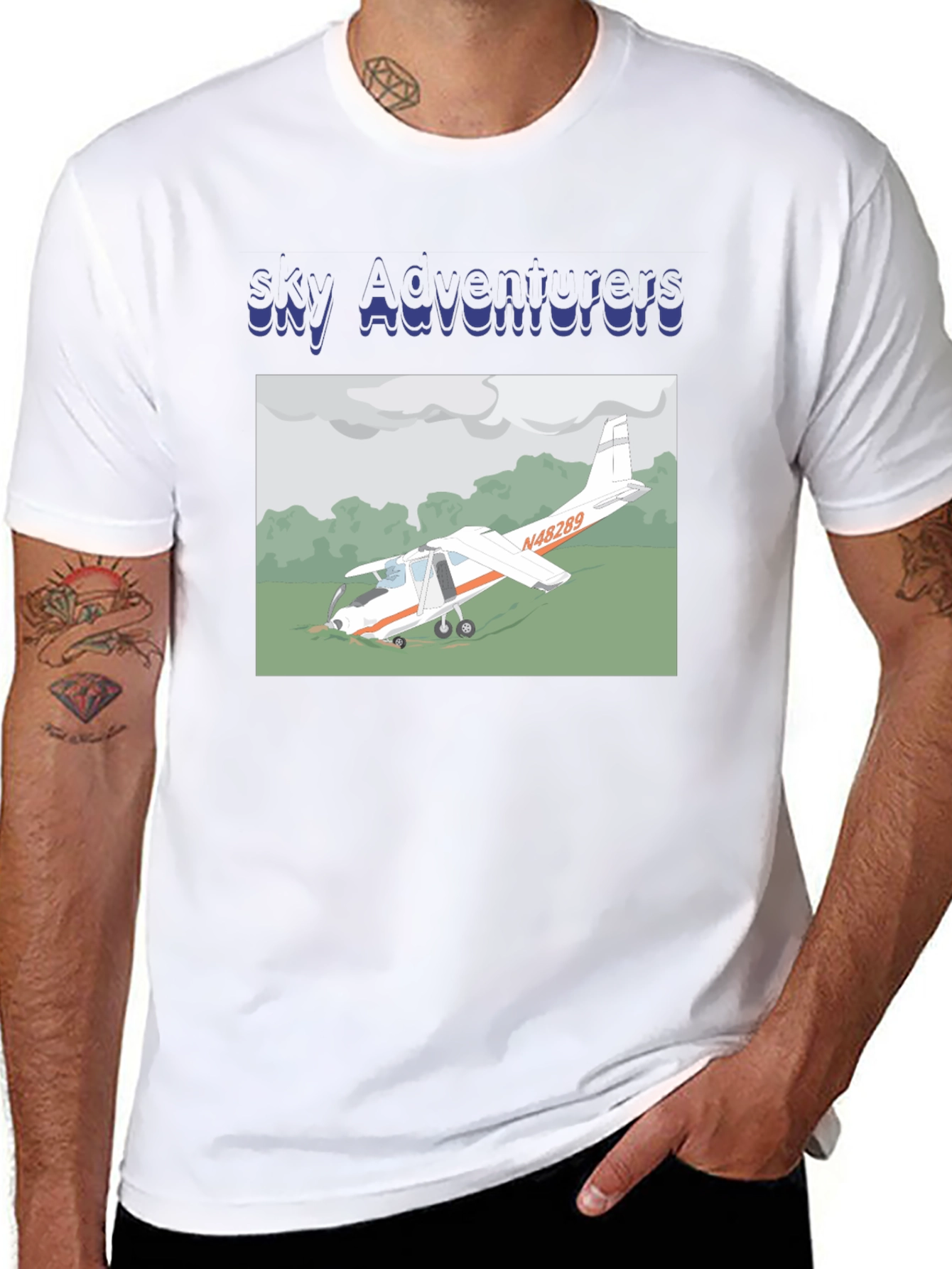 Sky Adventurers Airplane Graphic T-Shirt
