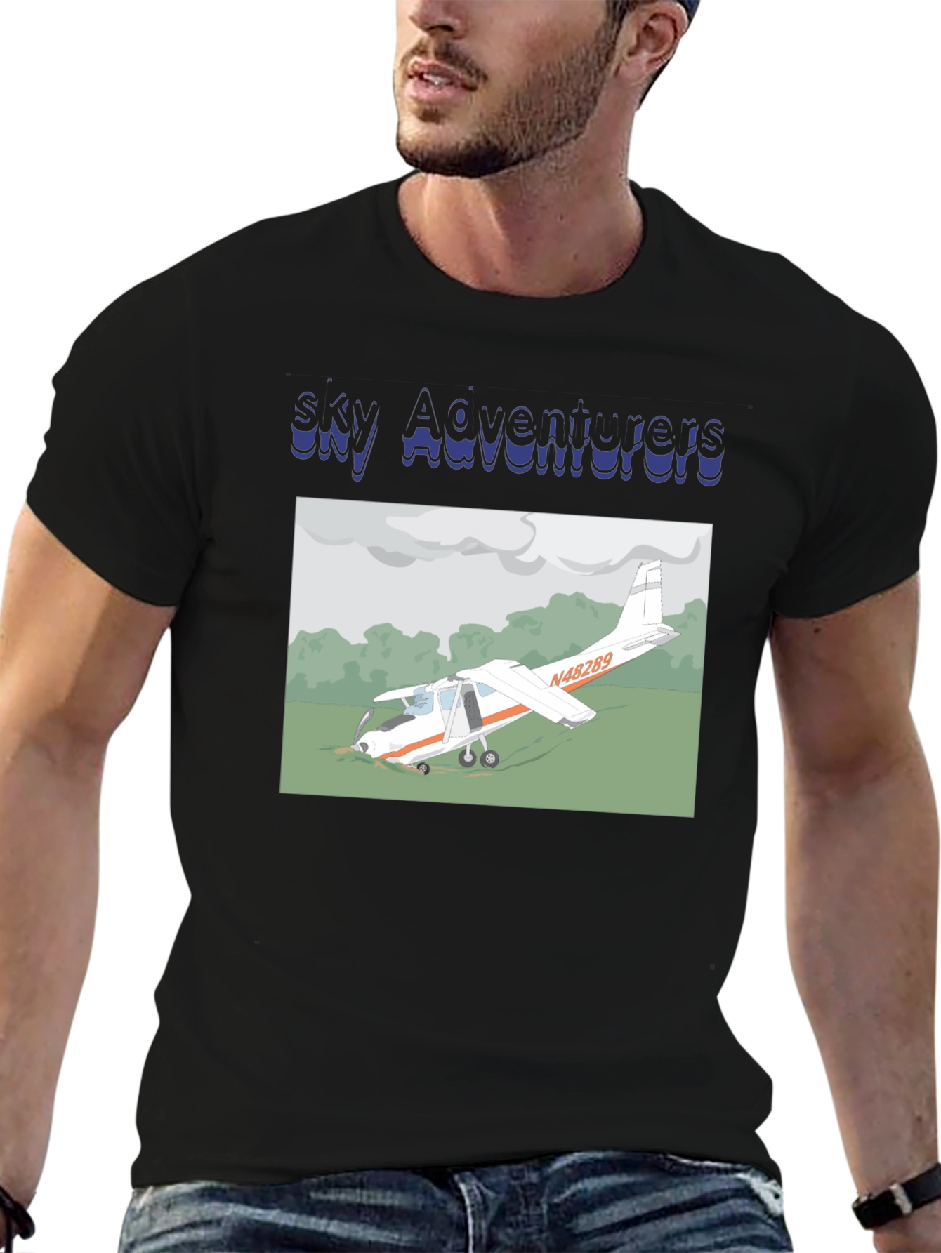 Sky Adventurers Airplane Graphic T-Shirt