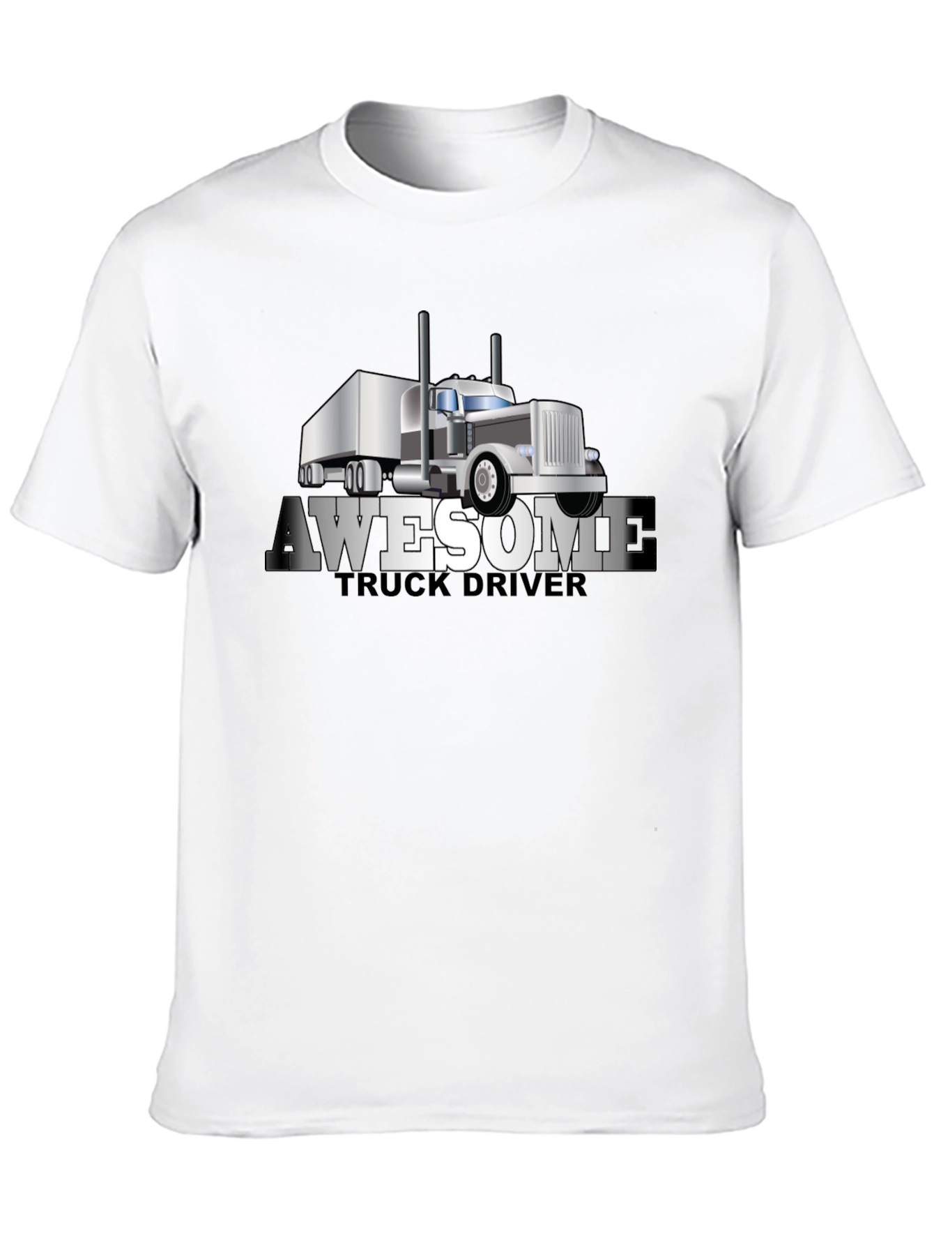 Awesome Truck Driver T-Shirt - Black