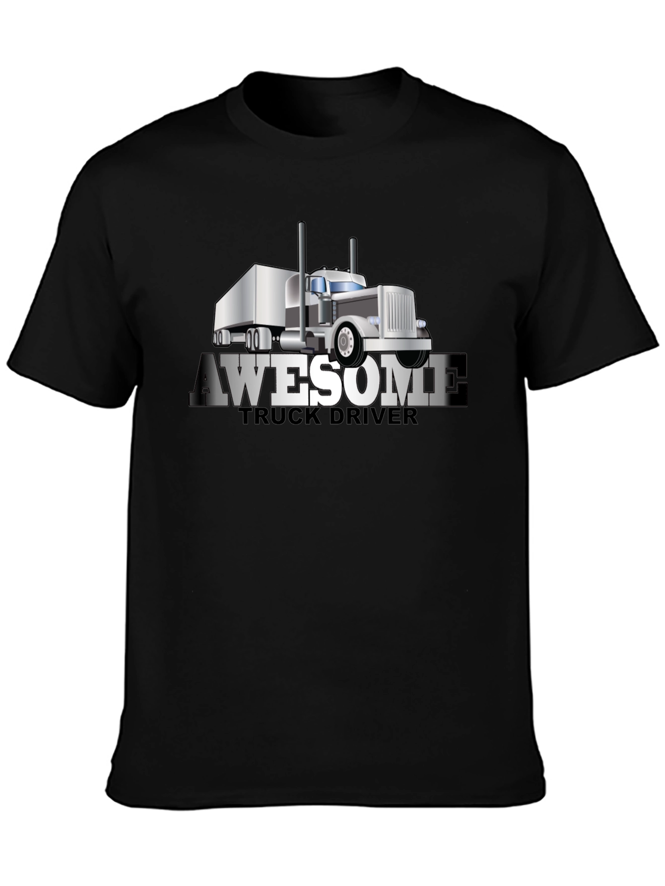 Awesome Truck Driver T-Shirt - Black
