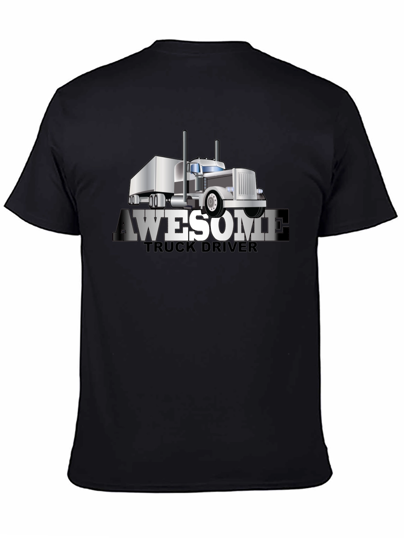 Awesome Truck Driver T-Shirt - Black
