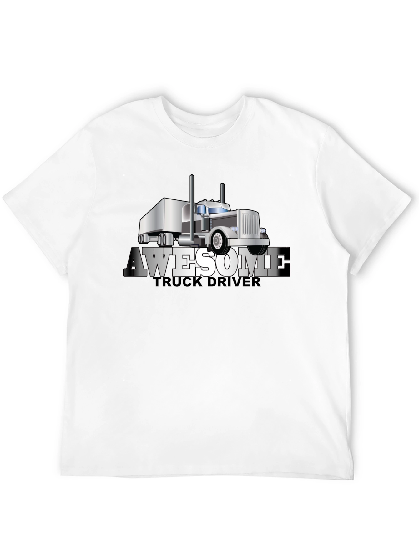 Awesome Truck Driver T-Shirt - Black