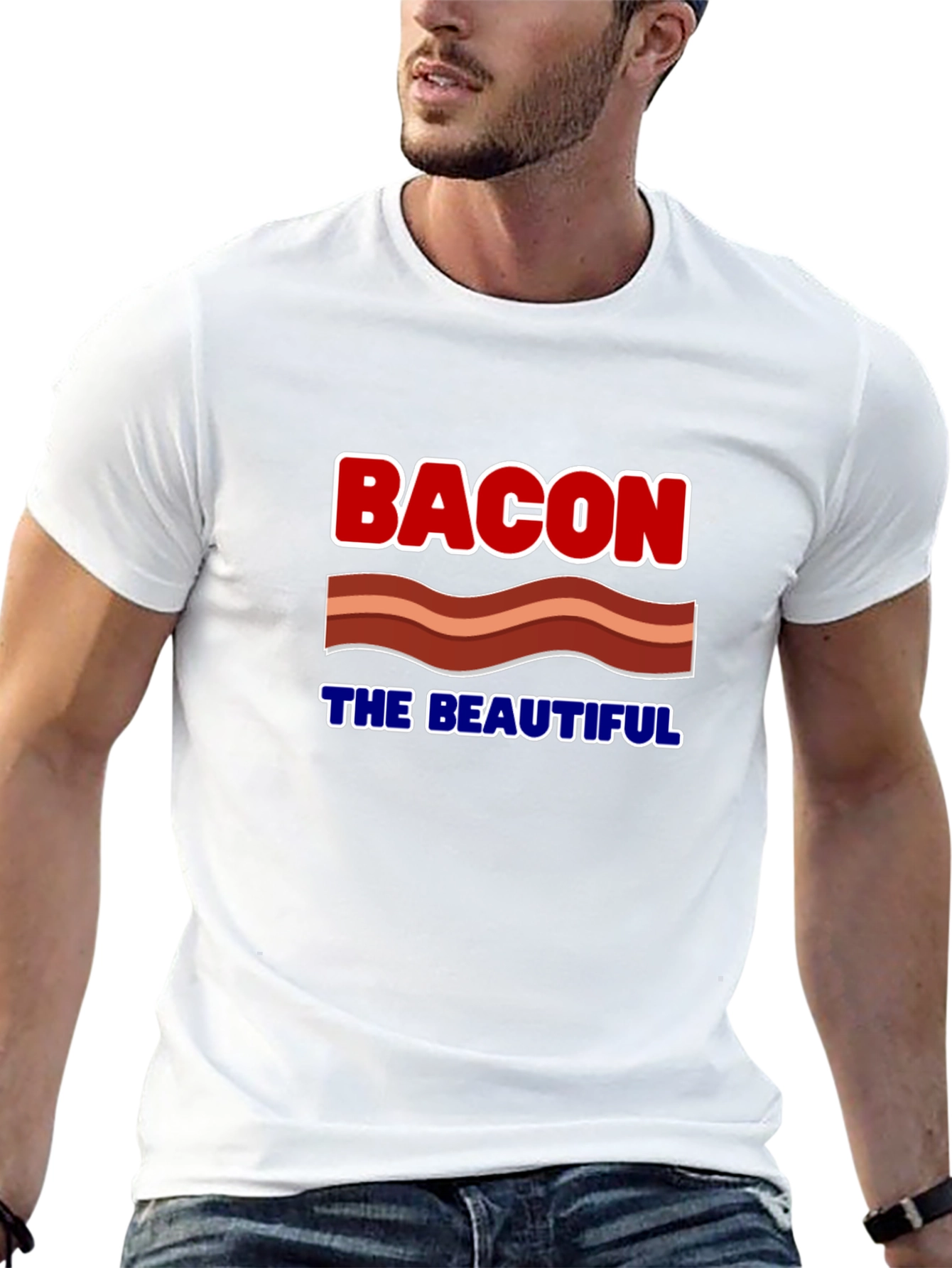 Bacon The Beautiful T-Shirt - Novelty Graphic Tee