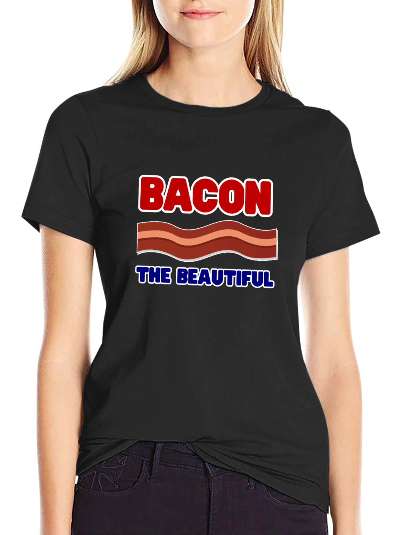 Bacon The Beautiful T-Shirt - Novelty Graphic Tee