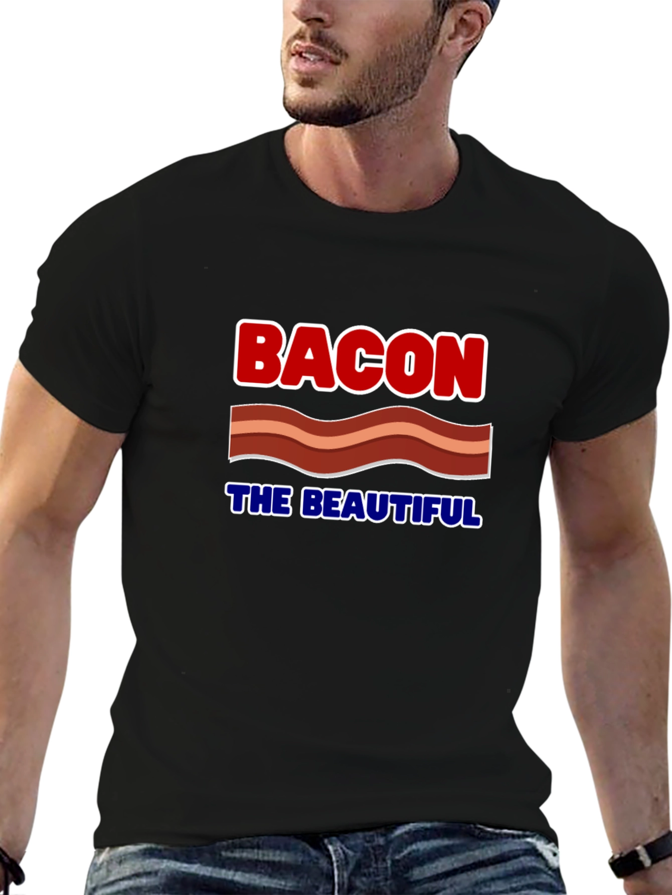 Bacon The Beautiful T-Shirt - Novelty Graphic Tee