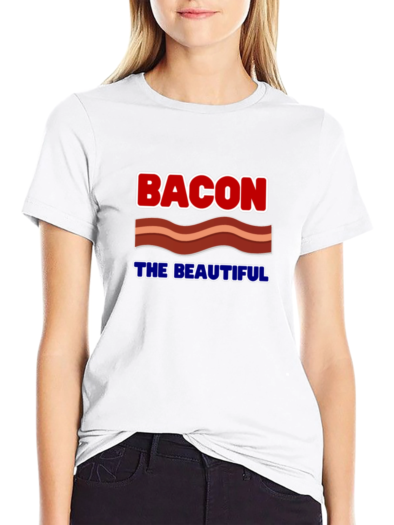 Bacon The Beautiful T-Shirt - Novelty Graphic Tee