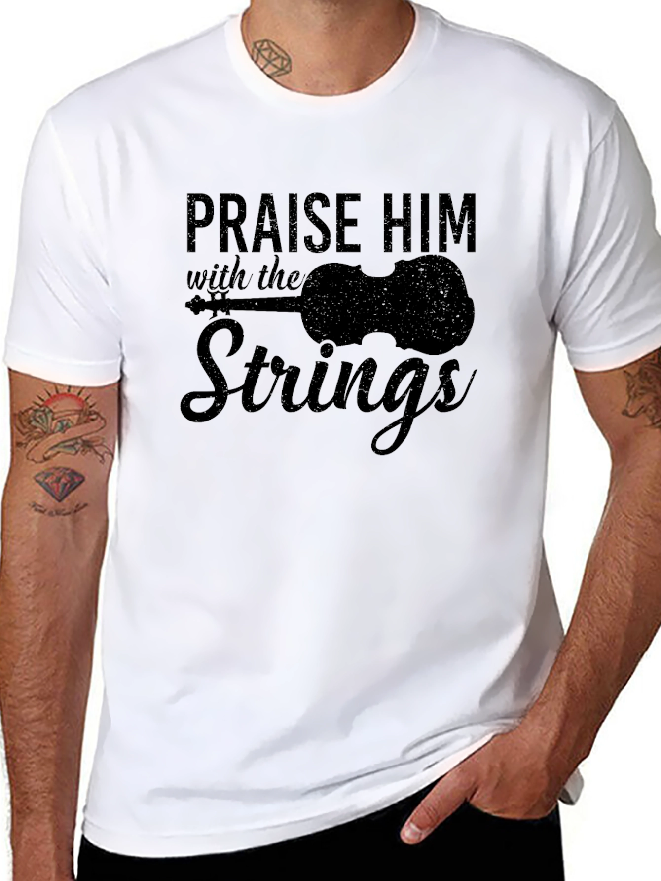 Praise Him with the Strings Graphic T-Shirt