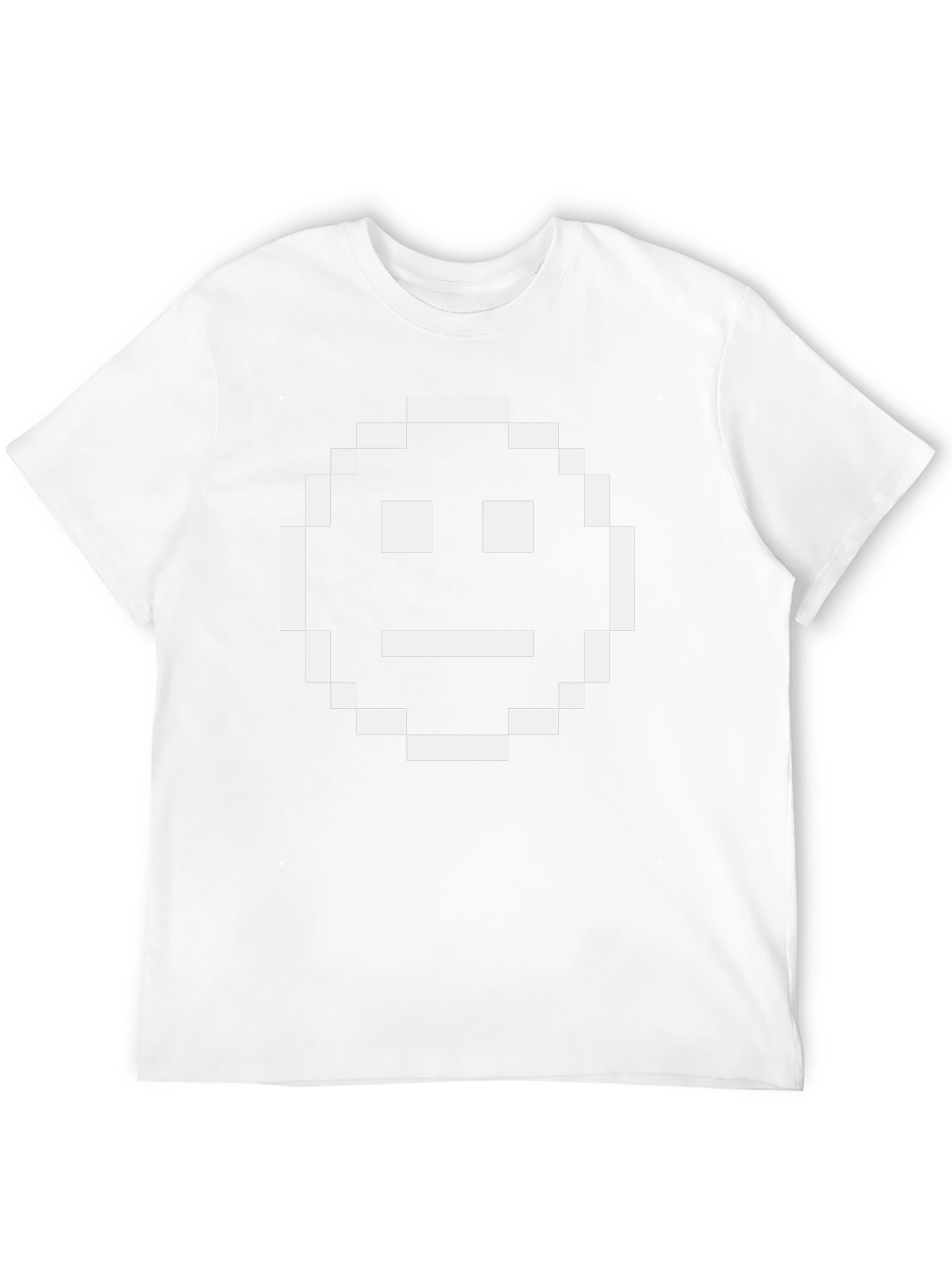 Pixel Smiley Face T-Shirt - Black Graphic Tee