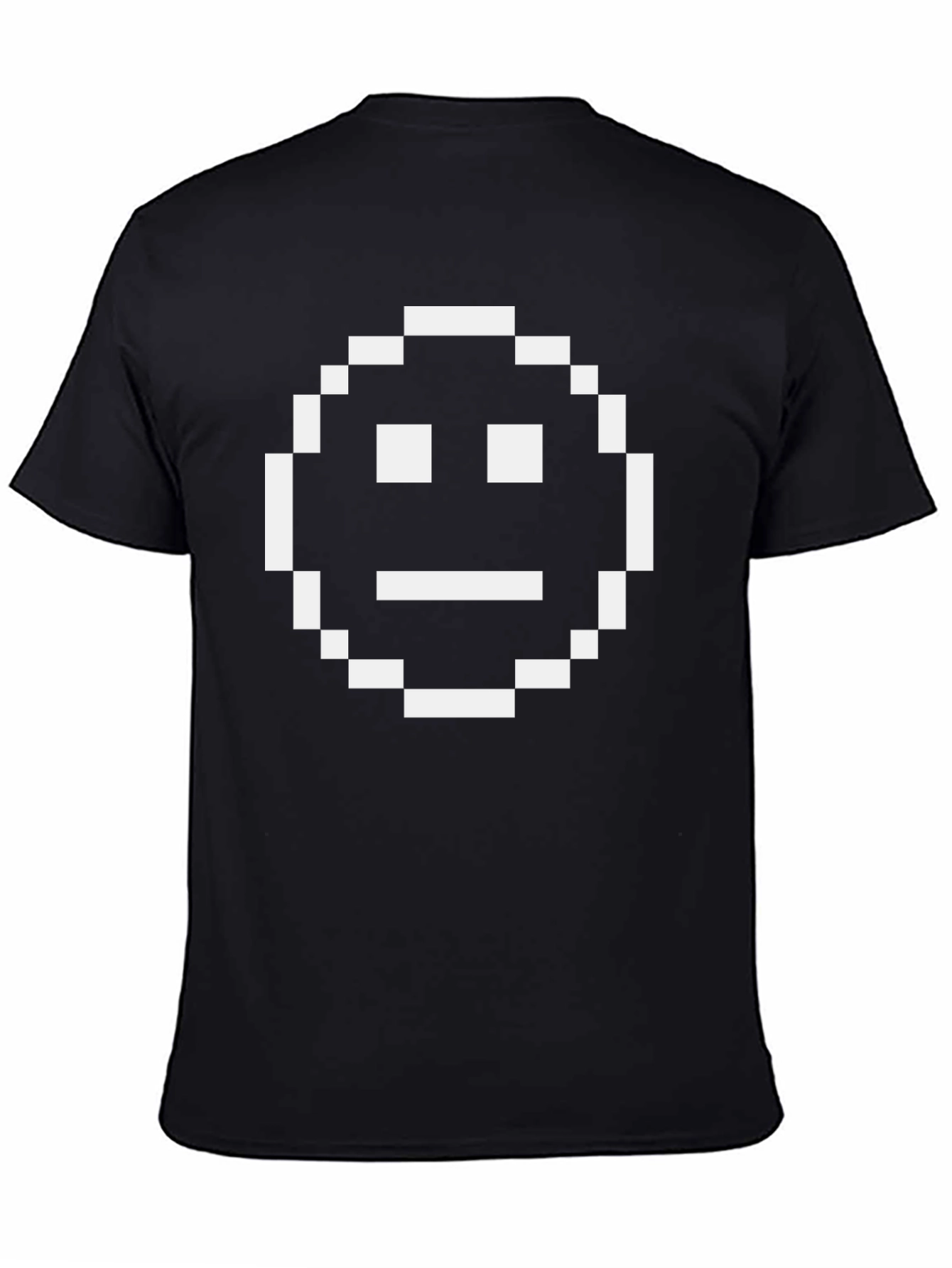 Pixel Smiley Face T-Shirt - Black Graphic Tee