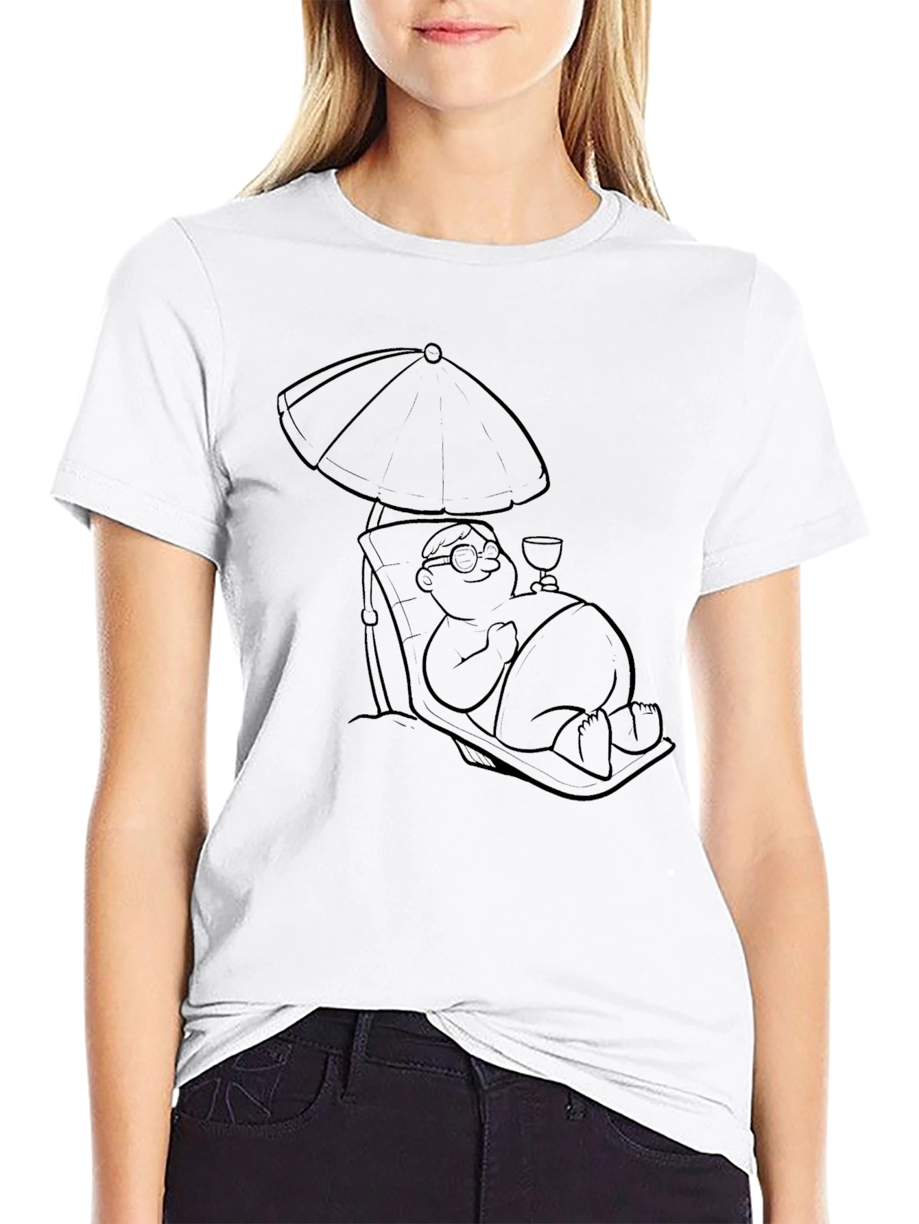 Relaxing Beach T-Shirt - Cartoon Design