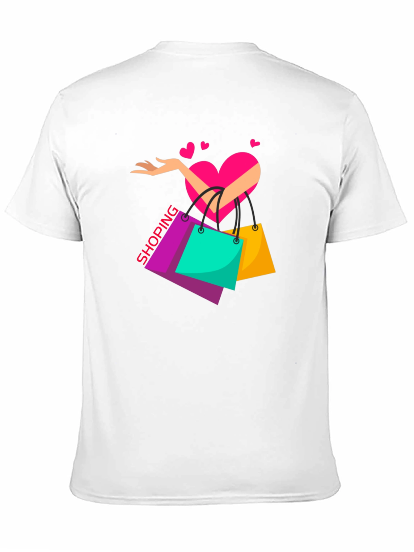 Shopping Lovers Black T-Shirt