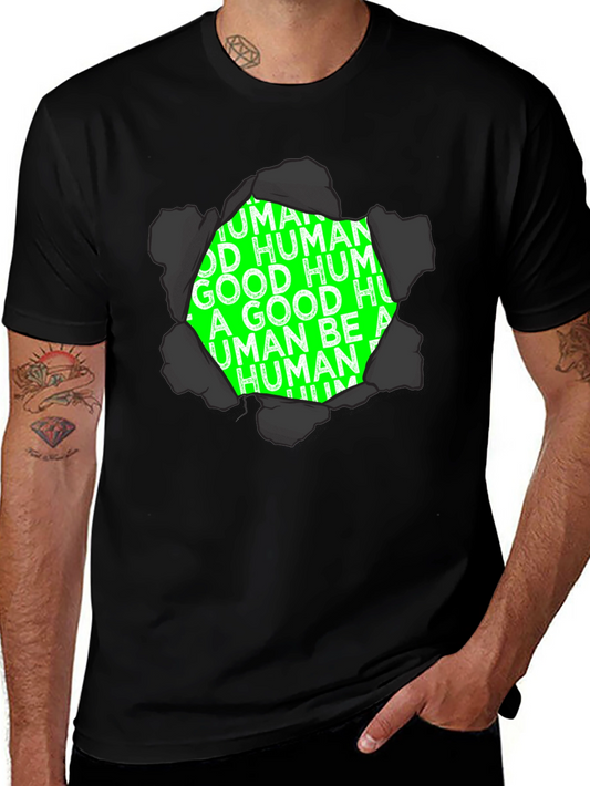 Be A Good Human Black Graphic Tee