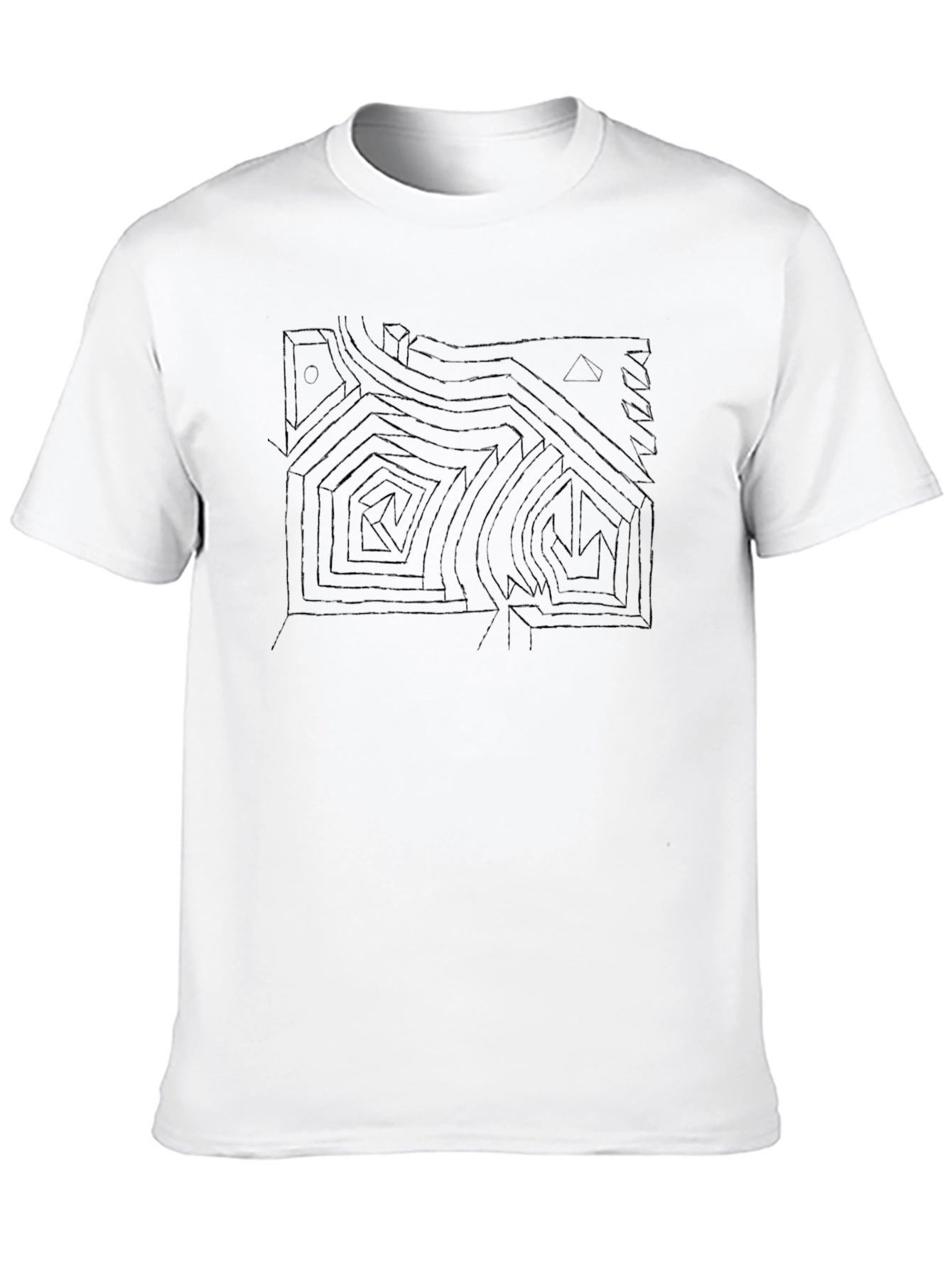 Abstract Maze Graphic Print T-Shirt